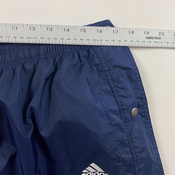 Vintage Y2K Adidas Tear Away Track Pants Mens 2XL Windbreaker Blue Snap Athletic - Picture 7 of 11